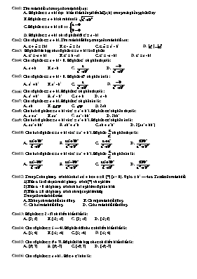 100 câu trắc nghiệm Số phức